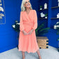 Muireann Twist Detail Midi Dress Peach