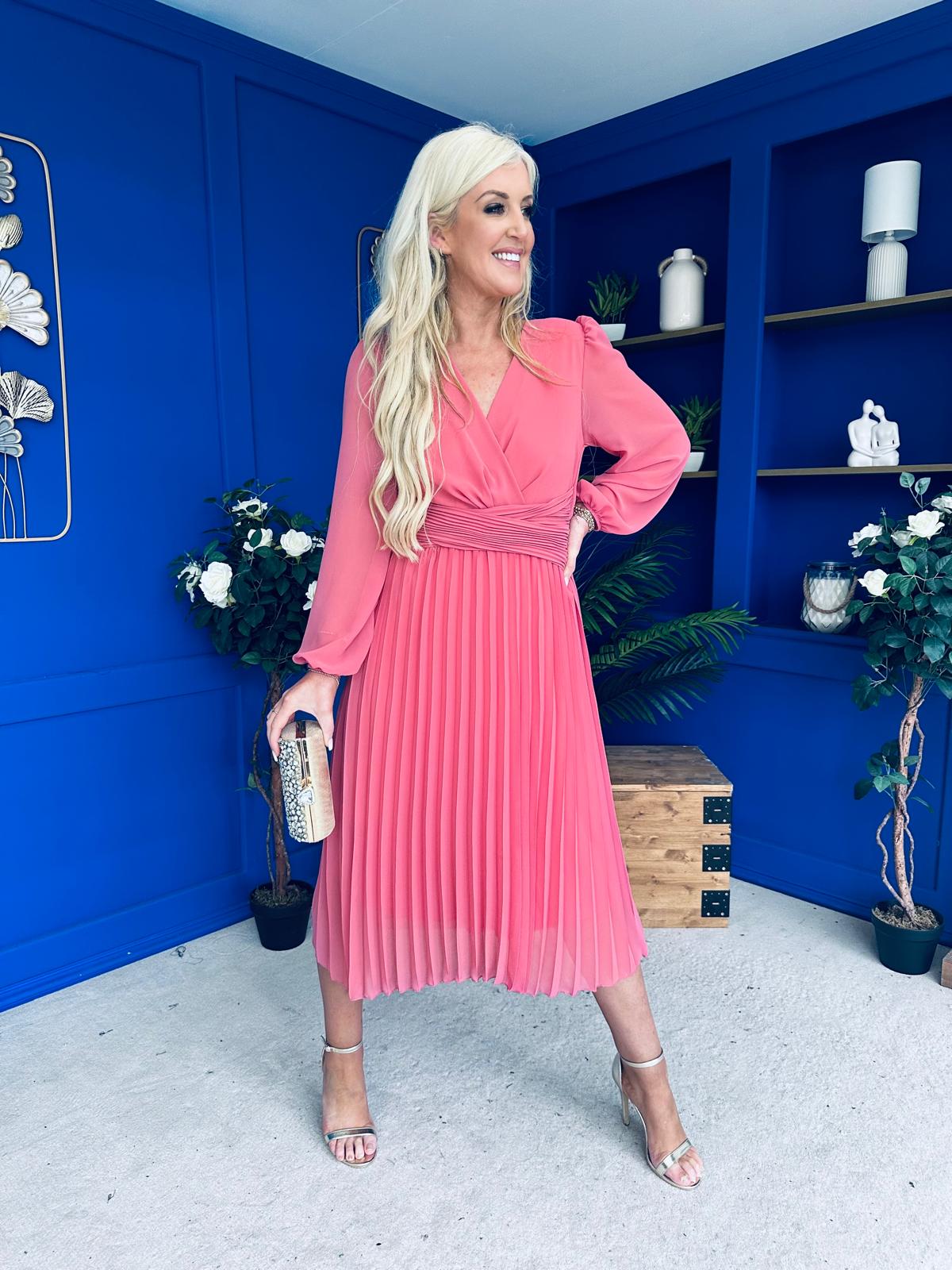 Muireann Twist Detail Midi Dress Mauve