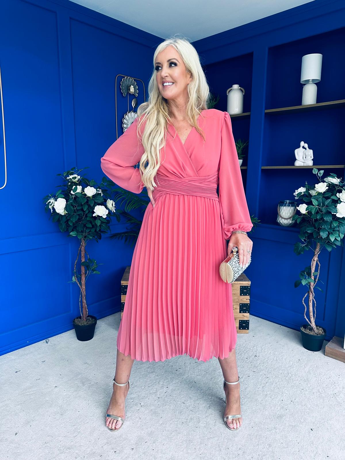 Muireann Twist Detail Midi Dress Mauve