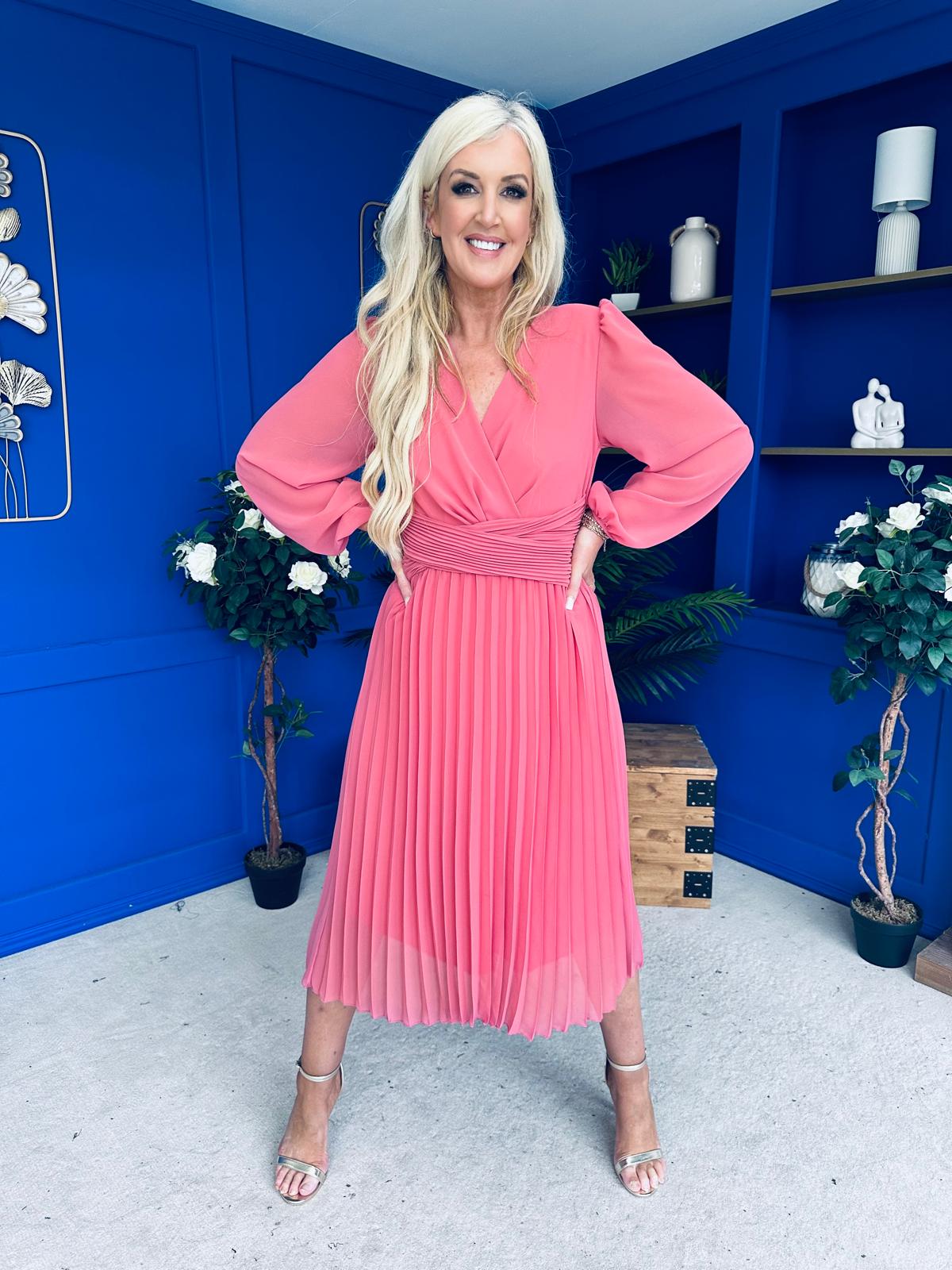 Muireann Twist Detail Midi Dress Mauve