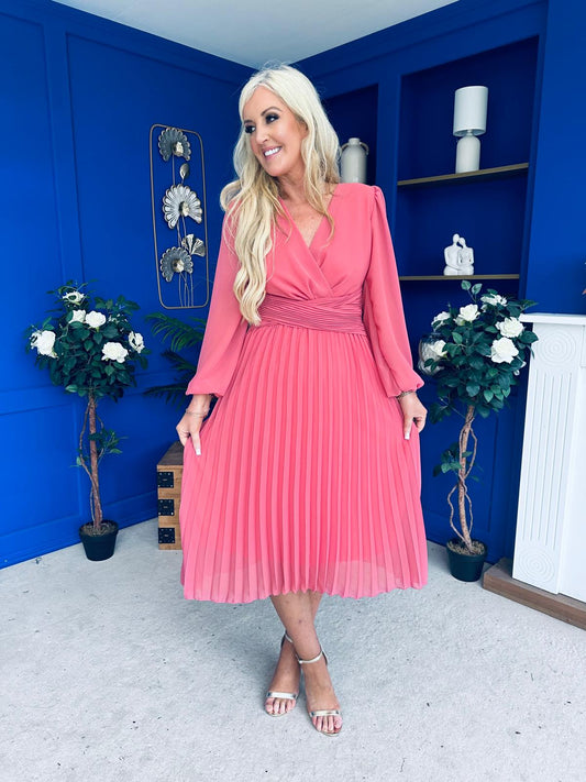 Muireann Twist Detail Midi Dress Mauve