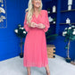Muireann Twist Detail Midi Dress Mauve