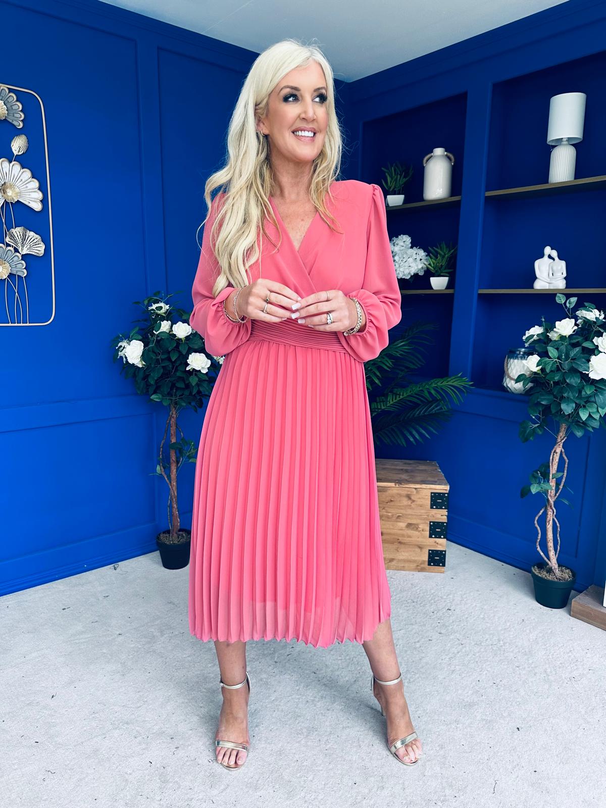 Muireann Twist Detail Midi Dress Mauve