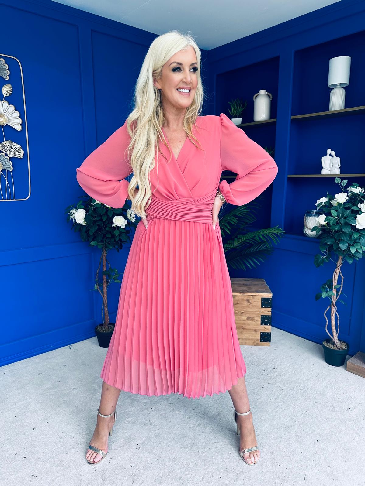 Muireann Twist Detail Midi Dress Mauve