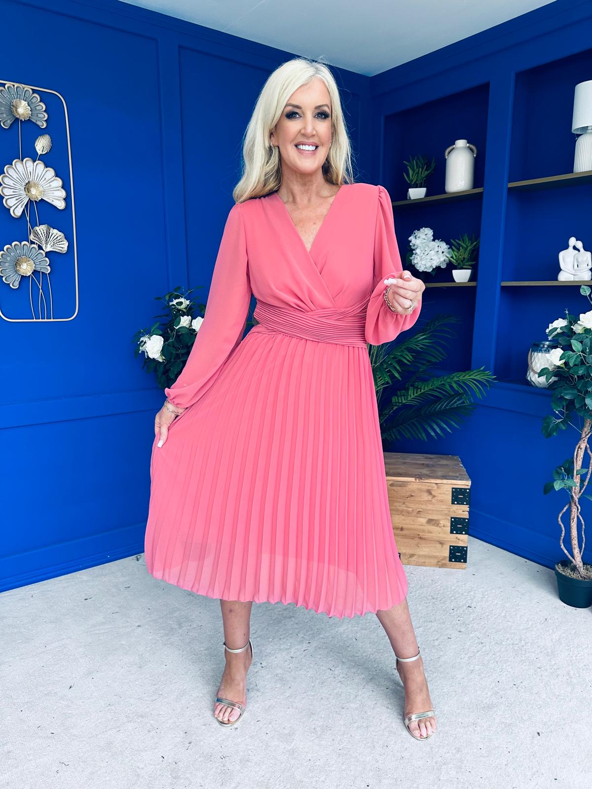 Muireann Twist Detail Midi Dress Mauve