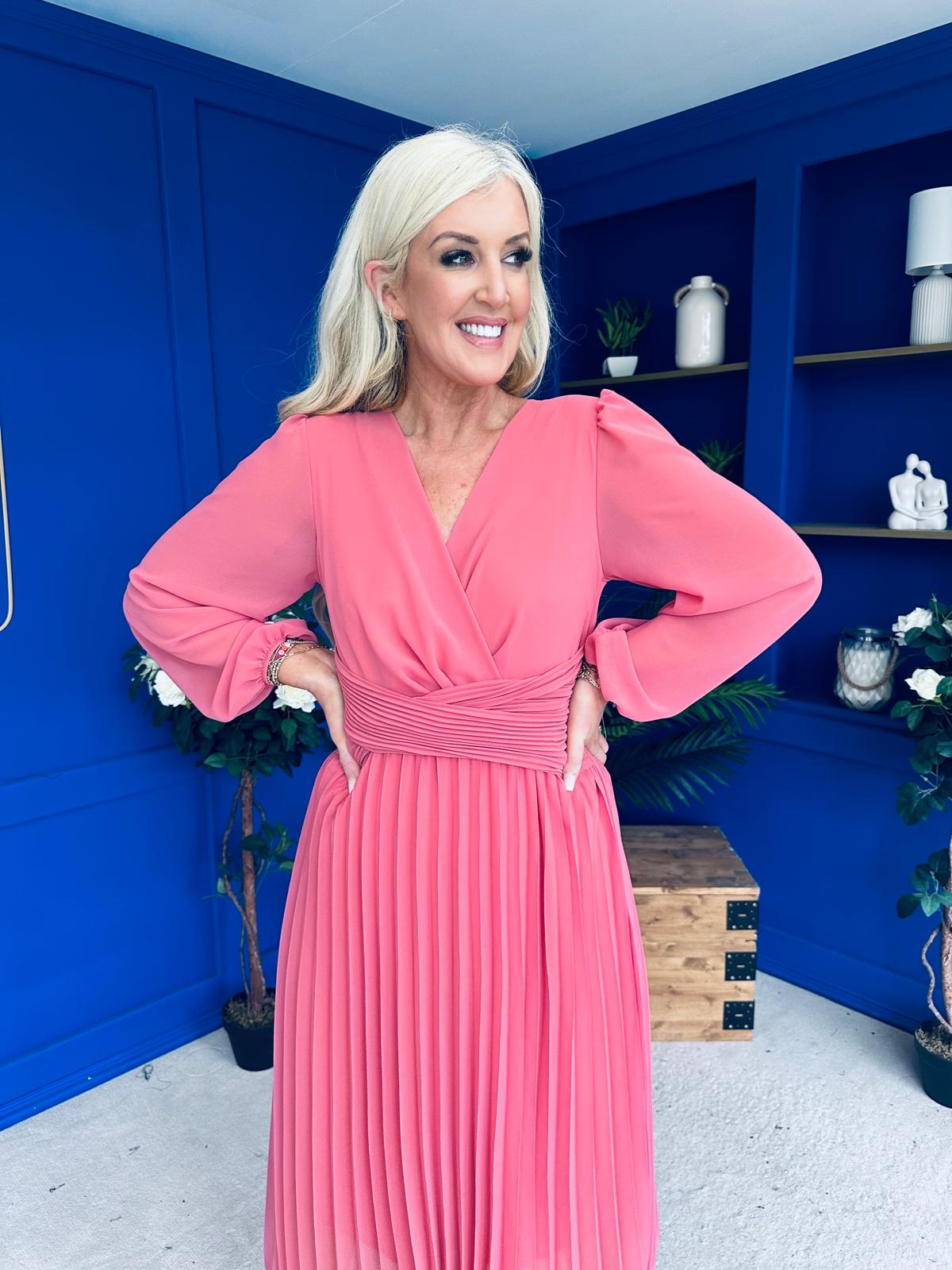 Muireann Twist Detail Midi Dress Mauve