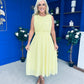 Freya Gathered Detail Midi Dress Yellow
