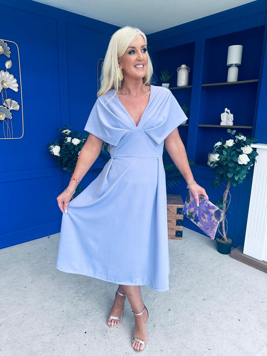 Catherine Detailed Occasion Dress Lilac