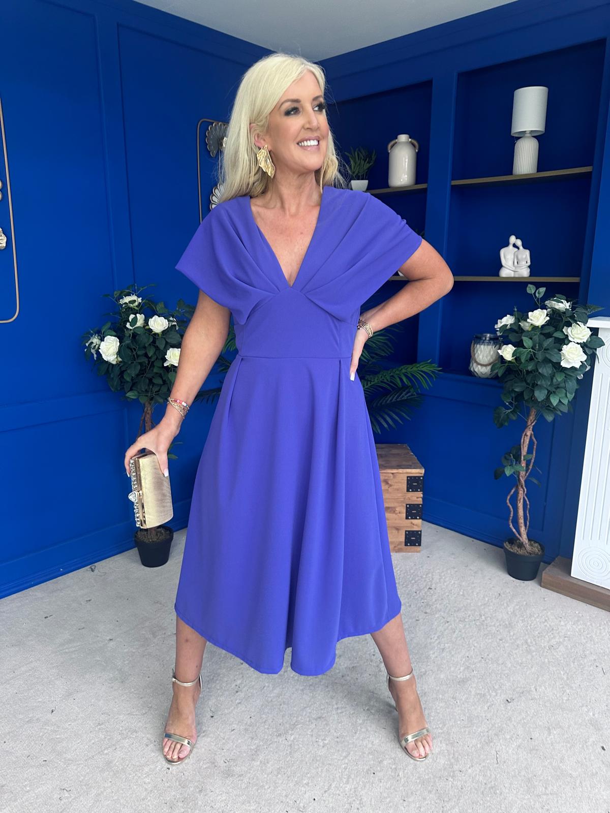 Catherine Detailed Occasion Dress Violet