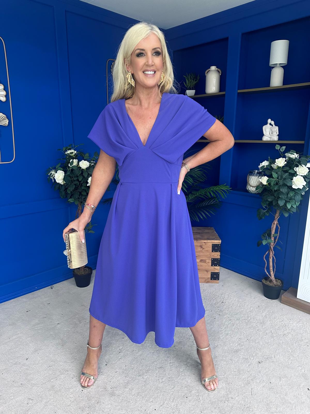 Catherine Detailed Occasion Dress Violet