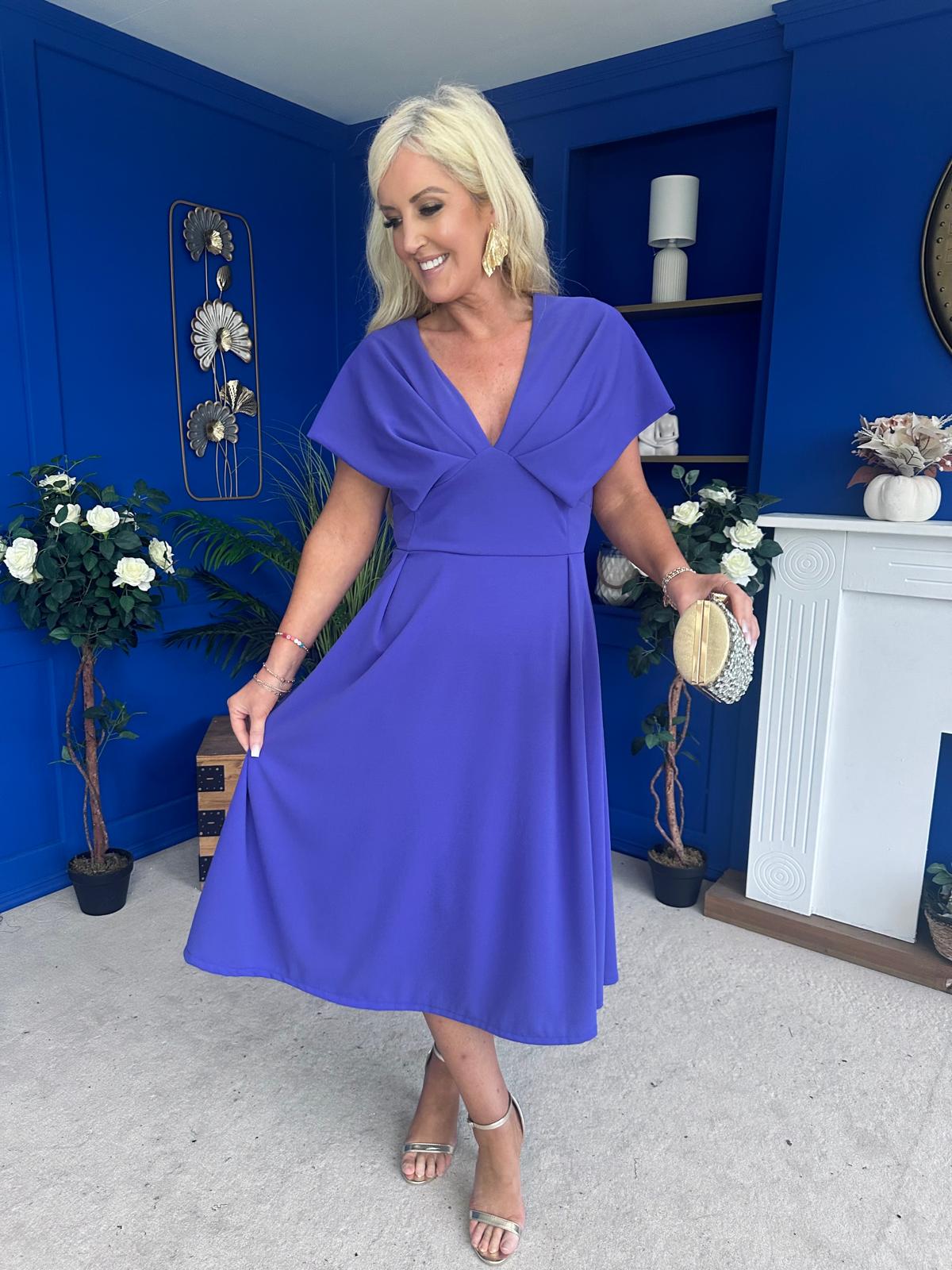 Catherine Detailed Occasion Dress Violet