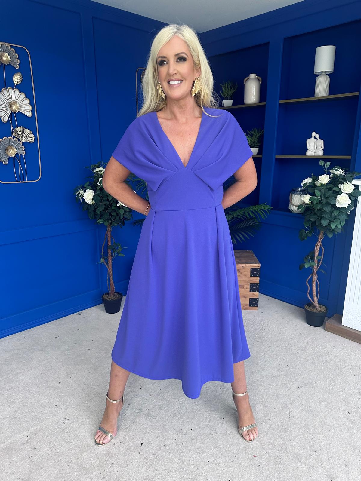 Catherine Detailed Occasion Dress Violet