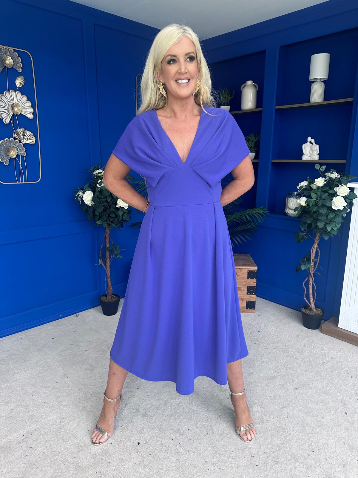 Catherine Detailed Occasion Dress Violet