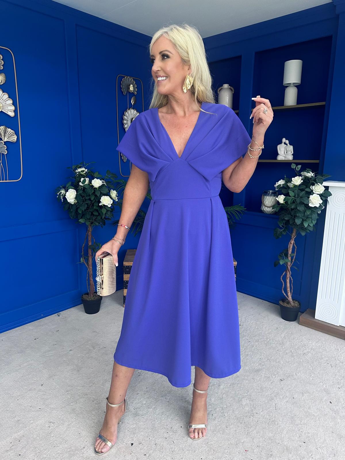 Catherine Detailed Occasion Dress Violet