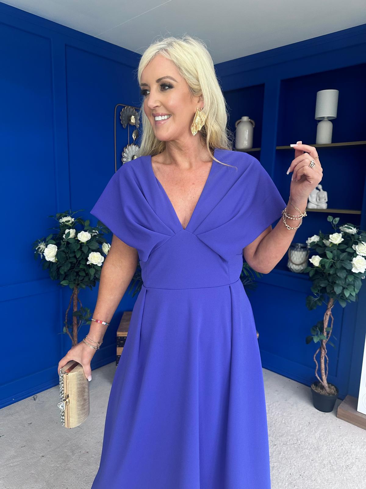 Catherine Detailed Occasion Dress Violet