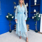 Marley Crochet Detail Midi Shirt Dress Pwr Blue