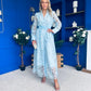 Marley Crochet Detail Midi Shirt Dress Pwr Blue