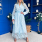Marley Crochet Detail Midi Shirt Dress Pwr Blue