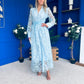 Marley Crochet Detail Midi Shirt Dress Pwr Blue