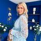 Marley Crochet Detail Midi Shirt Dress Pwr Blue