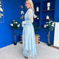 Marley Crochet Detail Midi Shirt Dress Pwr Blue