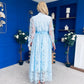 Marley Crochet Detail Midi Shirt Dress Pwr Blue