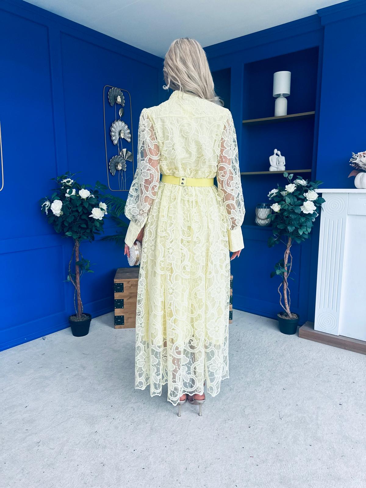 knee length dresses for ladies Johnson Yellow Midi Shirt Dress – Shollyjaay