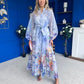 Erin Detailed Midi Shirt Dress Floral Violet