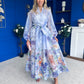 Erin Detailed Midi Shirt Dress Floral Violet