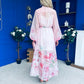 Erin Detailed Midi Shirt Dress Floral Pink