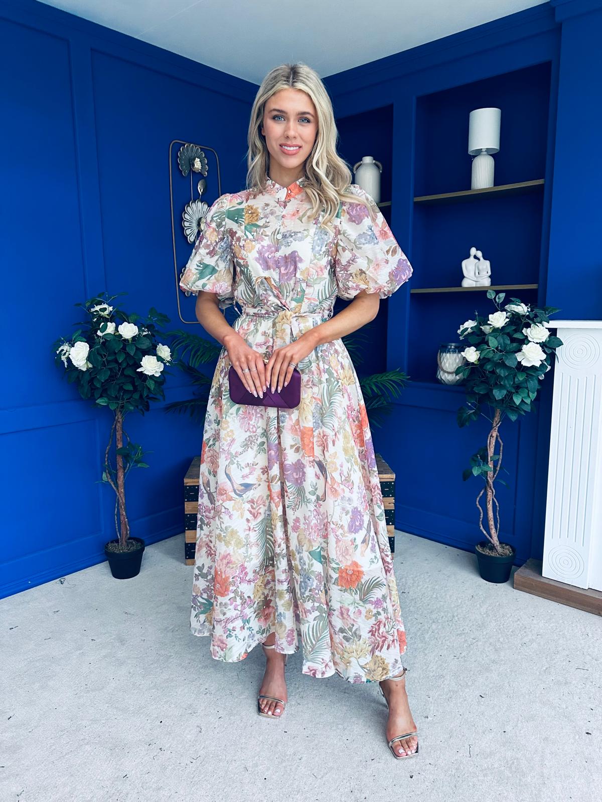 jacinta midi dress Jacinta Embellished Detail Midi Dress Floral