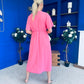 Polly Detailed Midi Dress Pink