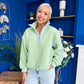 Lulu Contrast Binding 1/4 Zip Fleece Green