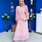 Abigail Lace Detail Occasion Dress Pwr Pink