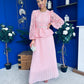 Abigail Lace Detail Occasion Dress Pwr Pink