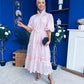 Willow Detailed Shirt Dress Polka Pink