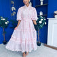 Willow Detailed Shirt Dress Polka Pink