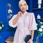 Willow Detailed Shirt Dress Polka Pink