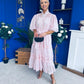 Willow Detailed Shirt Dress Polka Pink