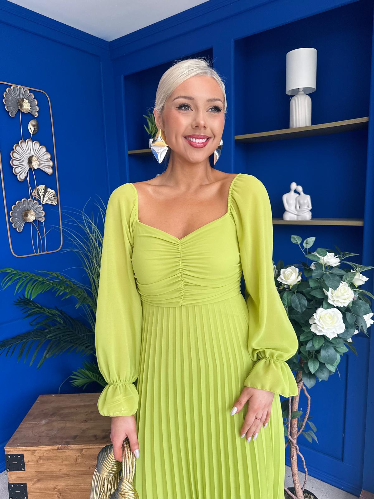 Siofra Detailed Midi Dress Olive