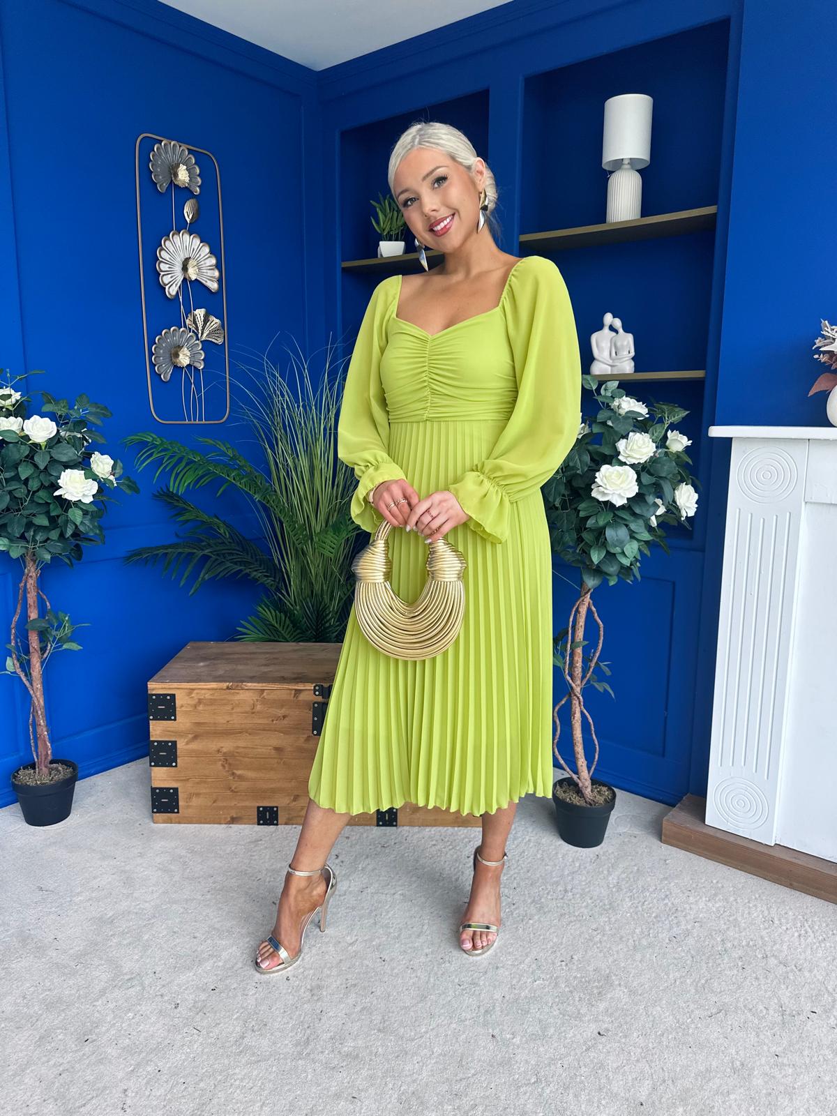 Siofra Detailed Midi Dress Olive