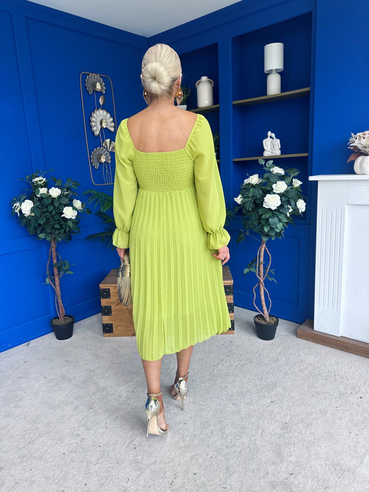 Siofra Detailed Midi Dress Olive