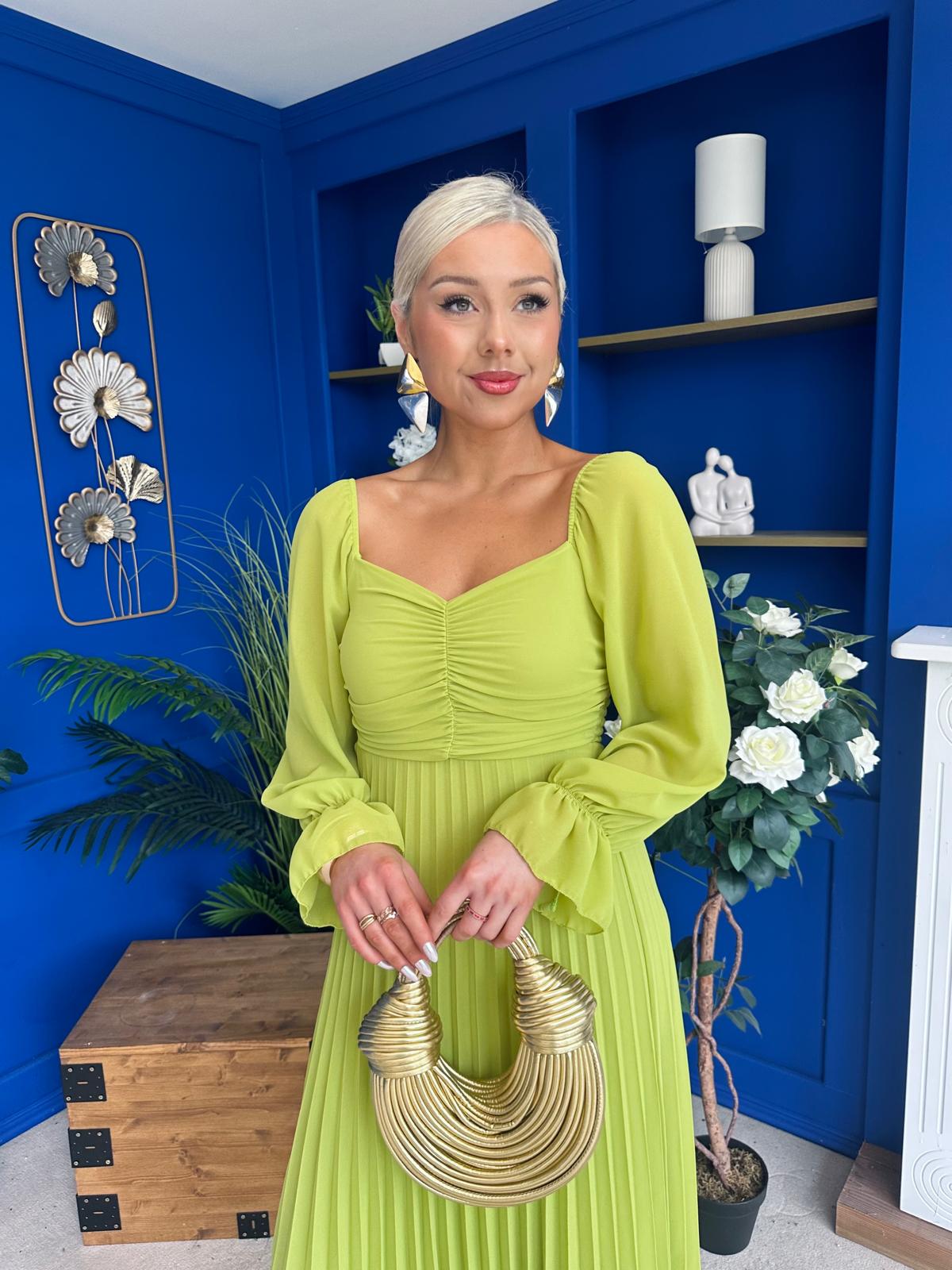 Siofra Detailed Midi Dress Olive