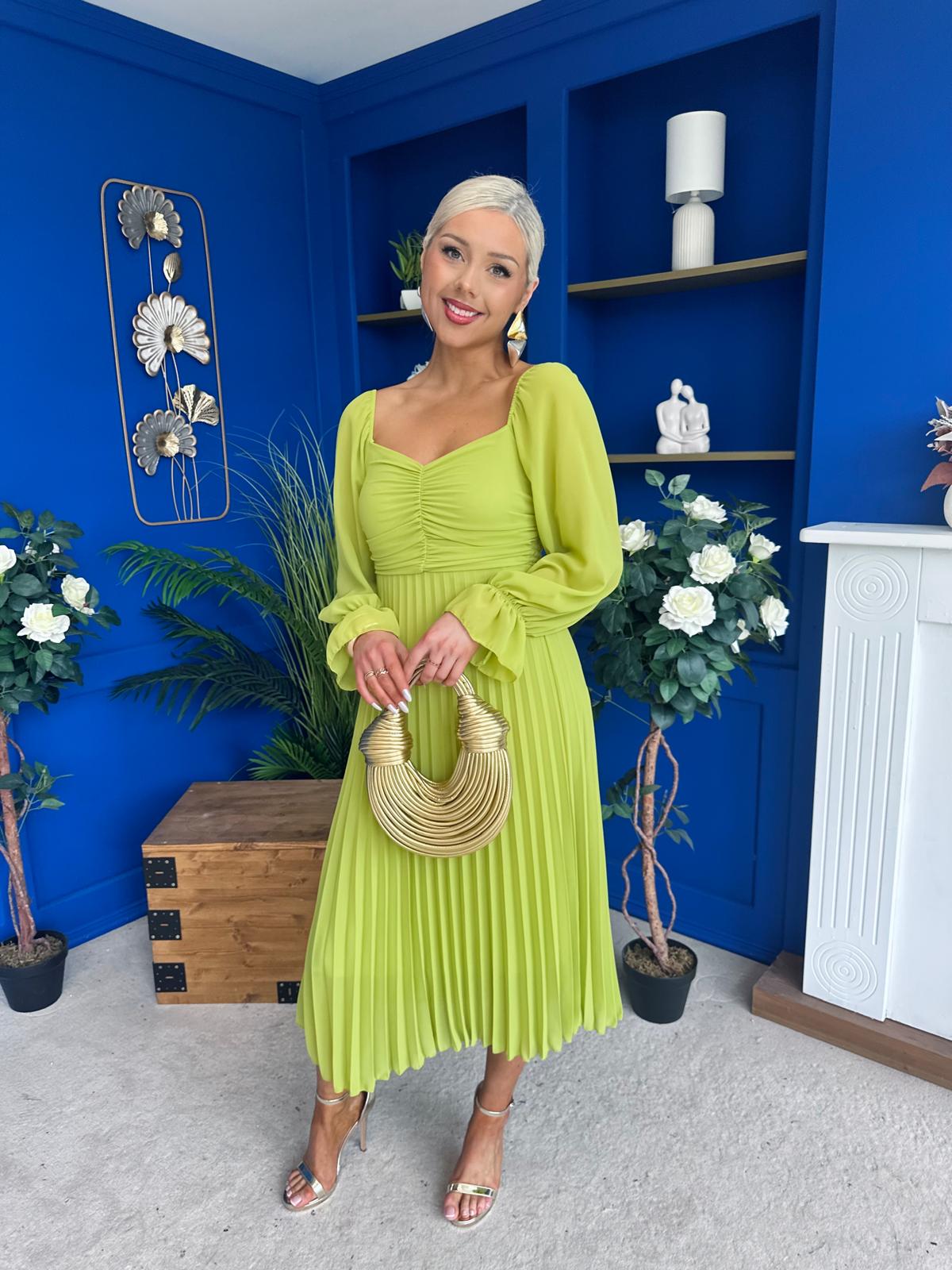 Siofra Detailed Midi Dress Olive