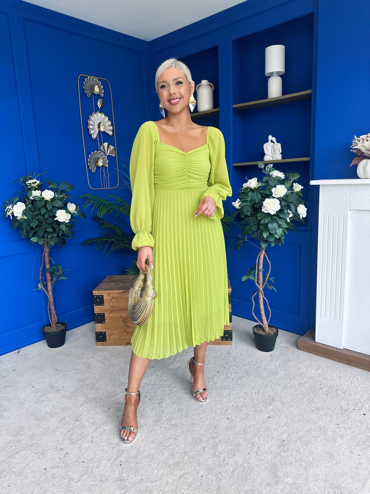 Siofra Detailed Midi Dress Olive