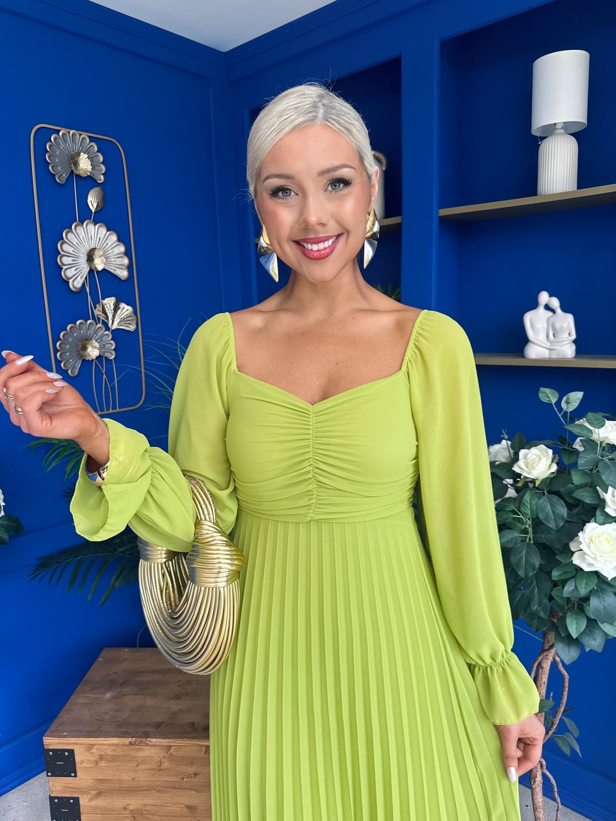 Siofra Detailed Midi Dress Olive