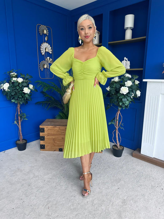 Siofra Detailed Midi Dress Olive