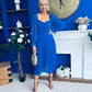 Siofra Detailed Midi Dress Cobalt