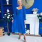 Siofra Detailed Midi Dress Cobalt