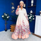 Helena Banded Maxi Dress Floral Peach
